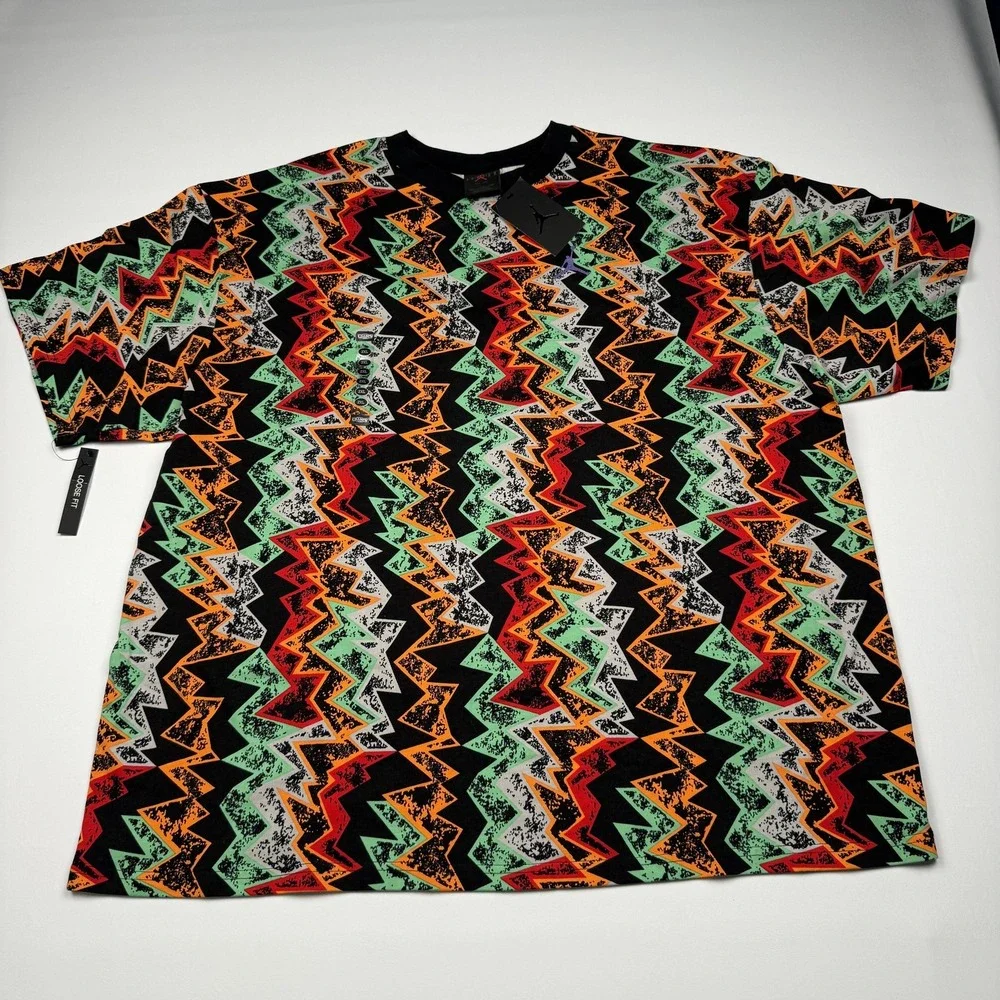 Jordan Shirt Mens 2XL All Over Retro 7 Hare Jumpman T-Shirt Tee CW0911-010